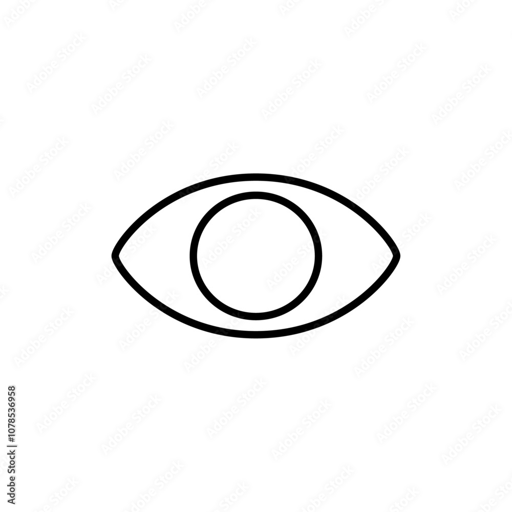 Poster eye icon outline vector for web ui