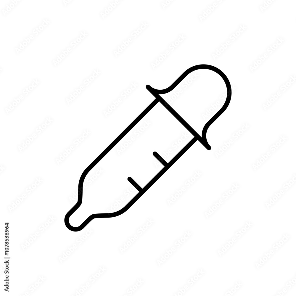 Aufkleber Eye dropper icon Outline vector for web ui