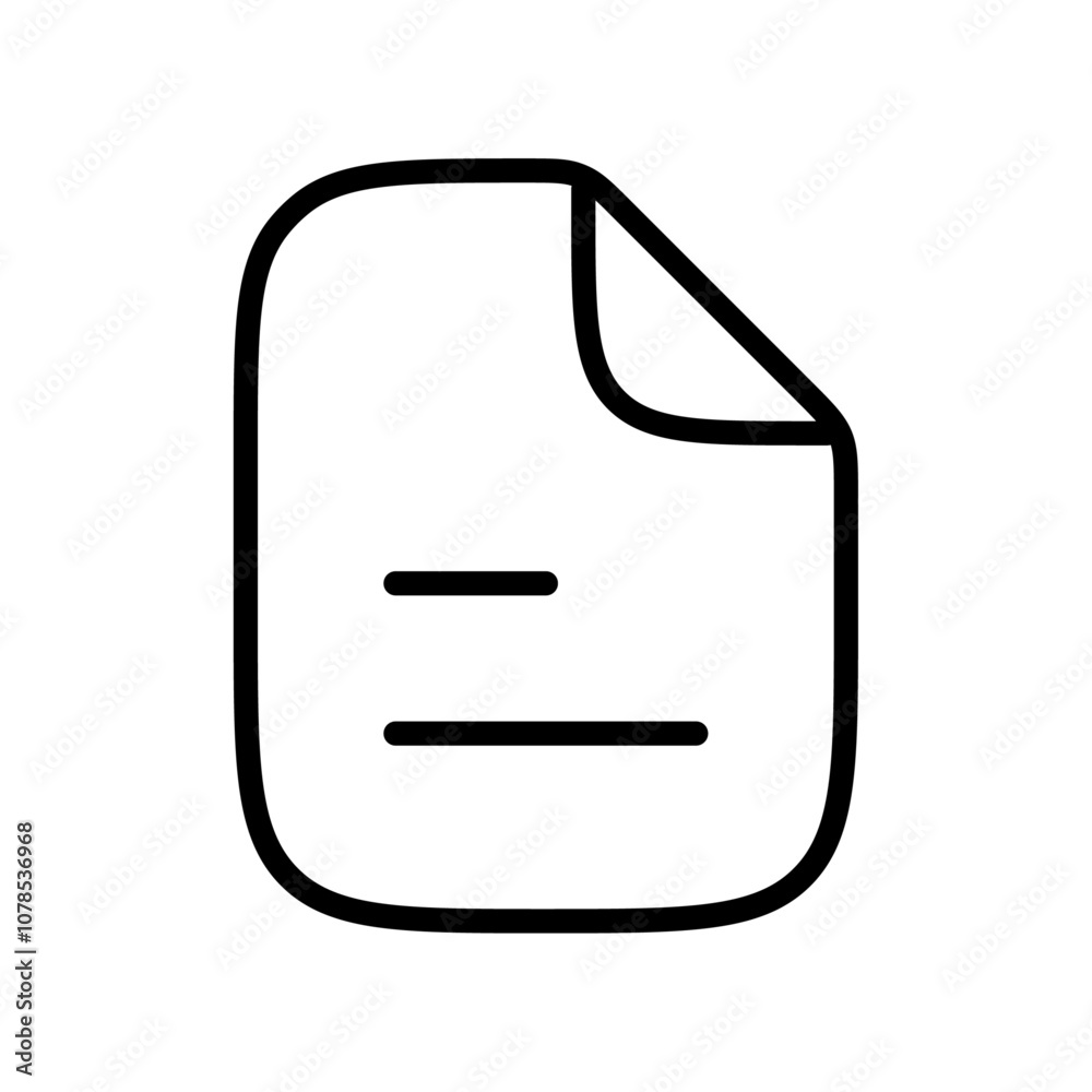 Poster File icon Outline vector for web ui
