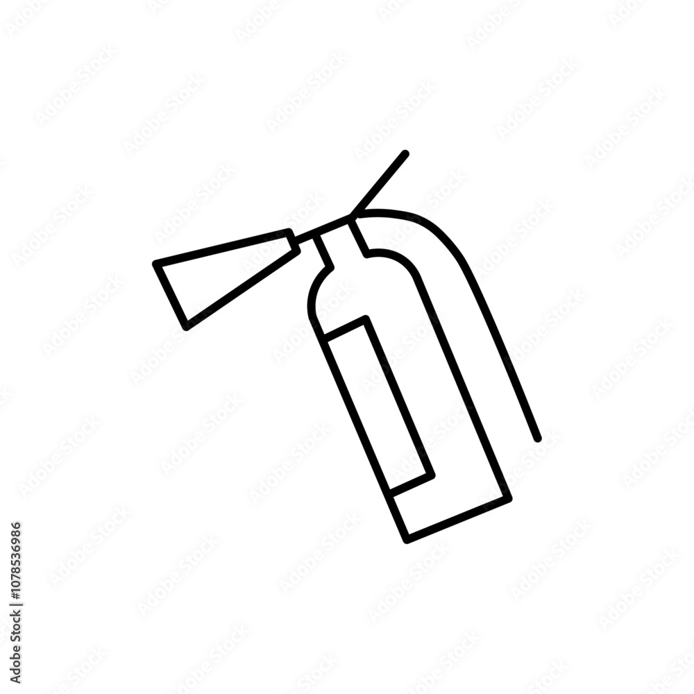 Poster fire extinguisher icon outline vector for web ui