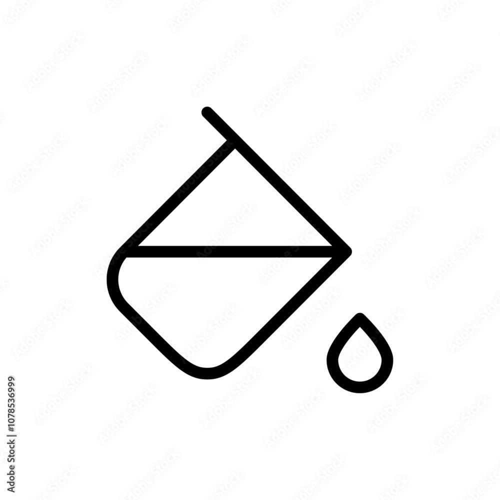 Aufkleber fill icon outline vector for web ui