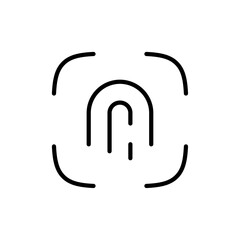 Fingerprint icon Outline vector for web ui