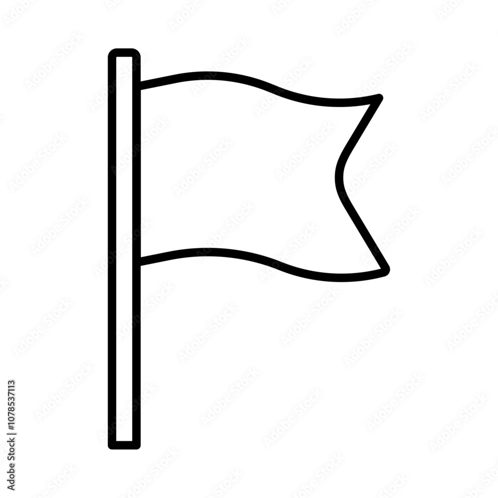 Aufkleber Flag icon Outline vector for web ui
