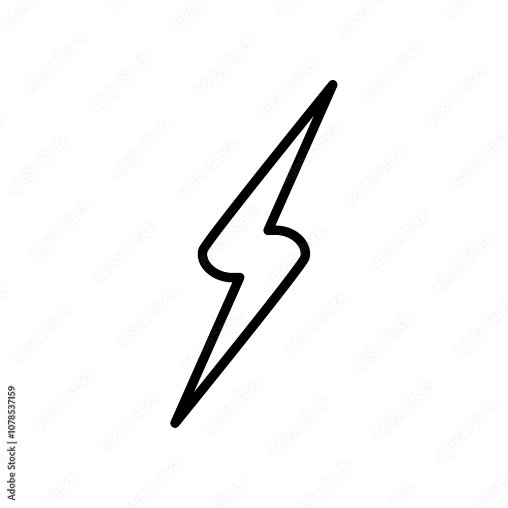 Poster Flash icon Outline vector for web ui