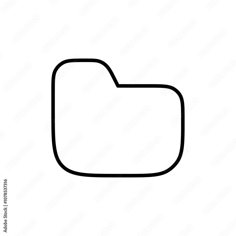 Poster Folder icon Outline vector for web ui