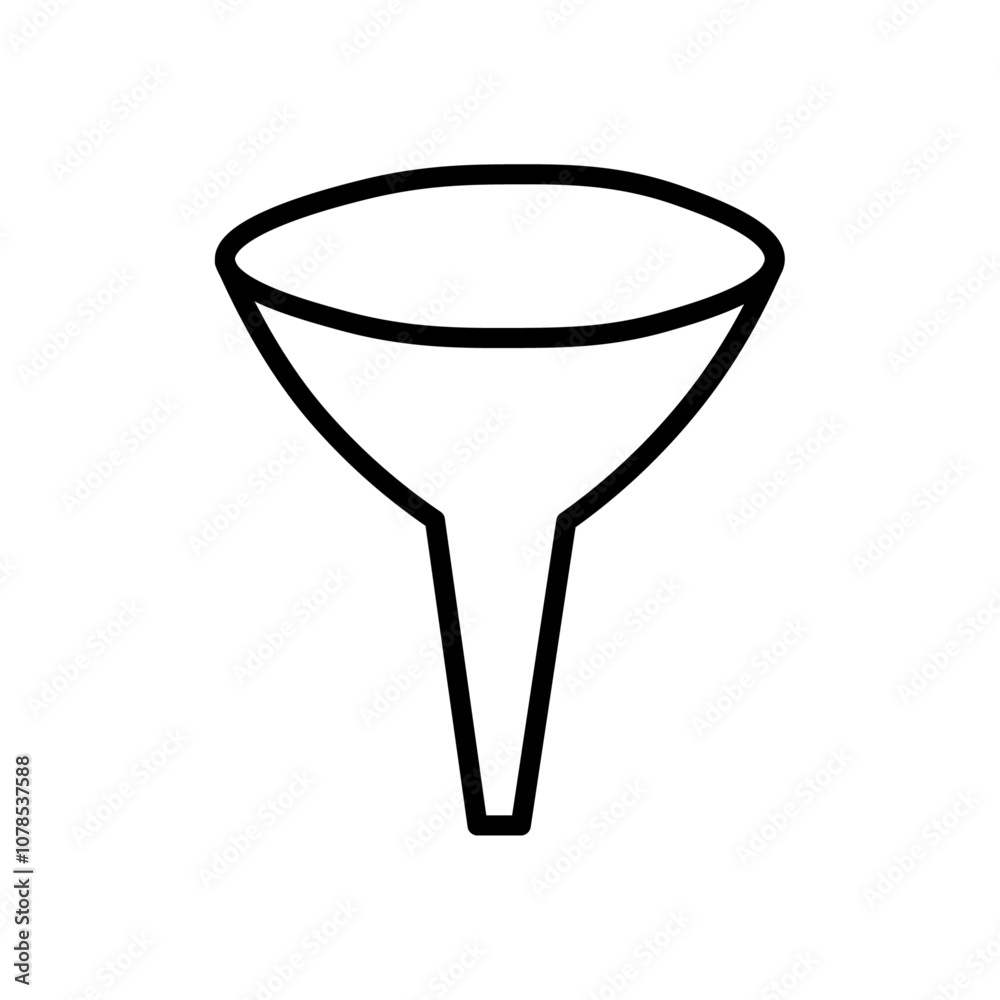Aufkleber funnel icon outline vector for web ui