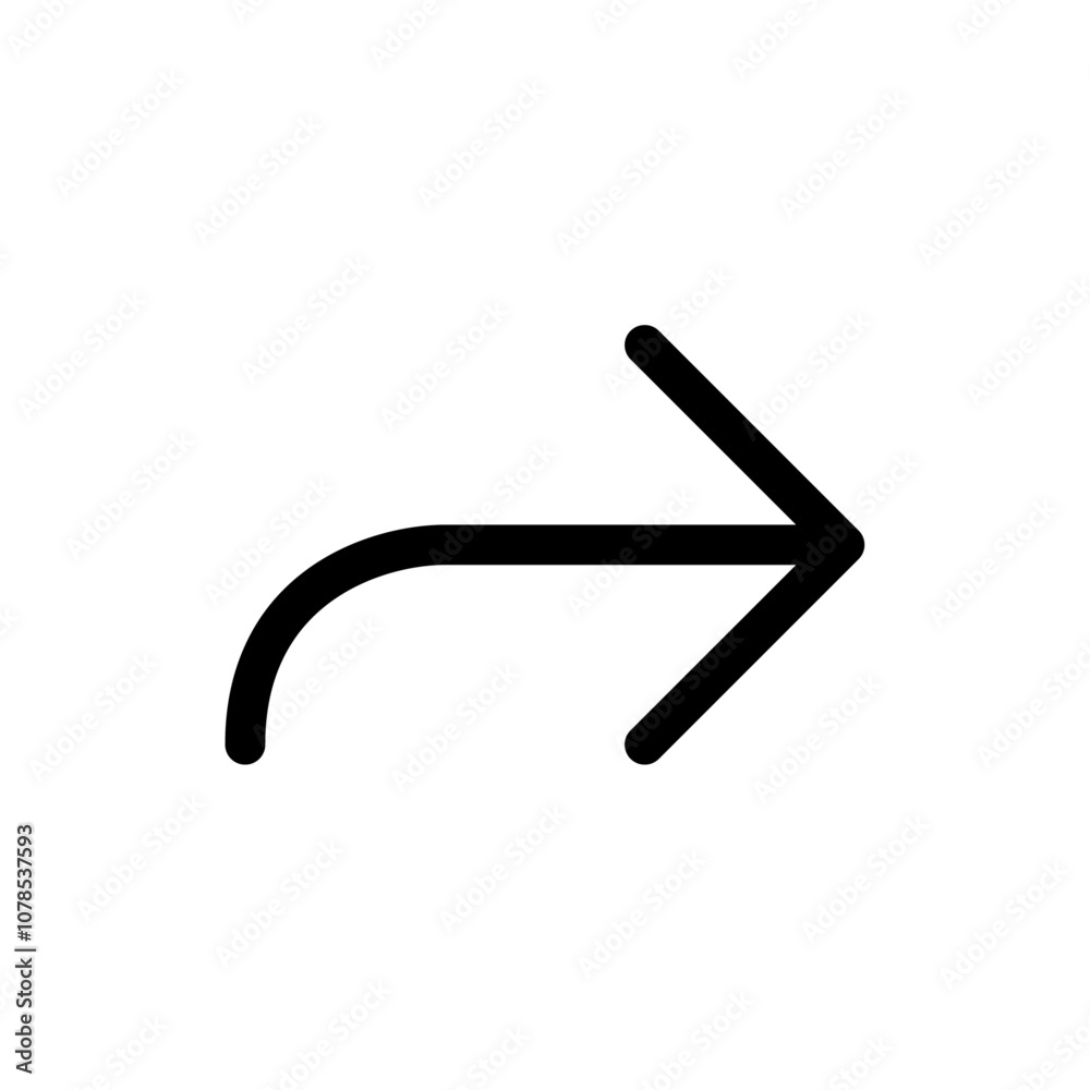 Aufkleber Forward icon Outline vector for web ui