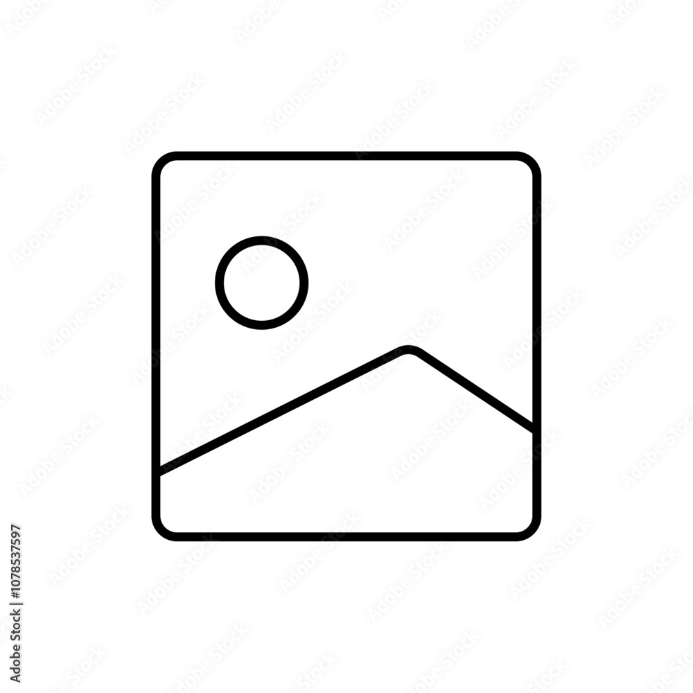Aufkleber Gallery icon Outline vector for web ui