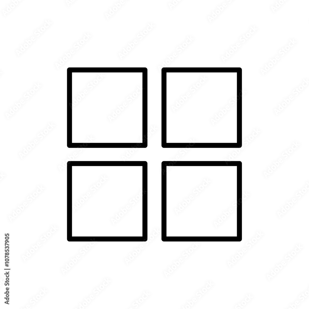 Aufkleber grid view icon outline vector for web ui