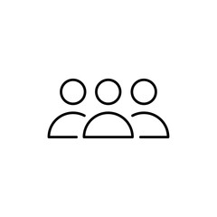 Group icon Outline vector for web ui
