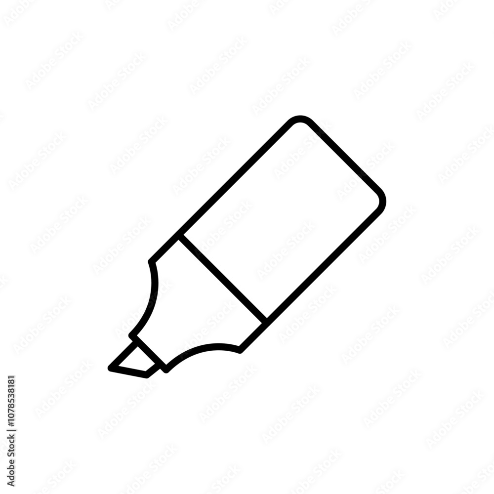 Aufkleber highlighter icon outline vector for web ui