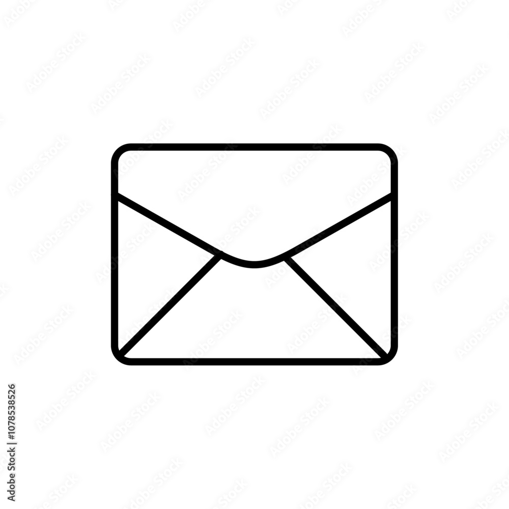 Poster inbox icon outline vector for web ui