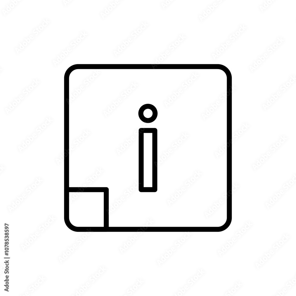 Leinwandbilder information icon outline vector for web ui