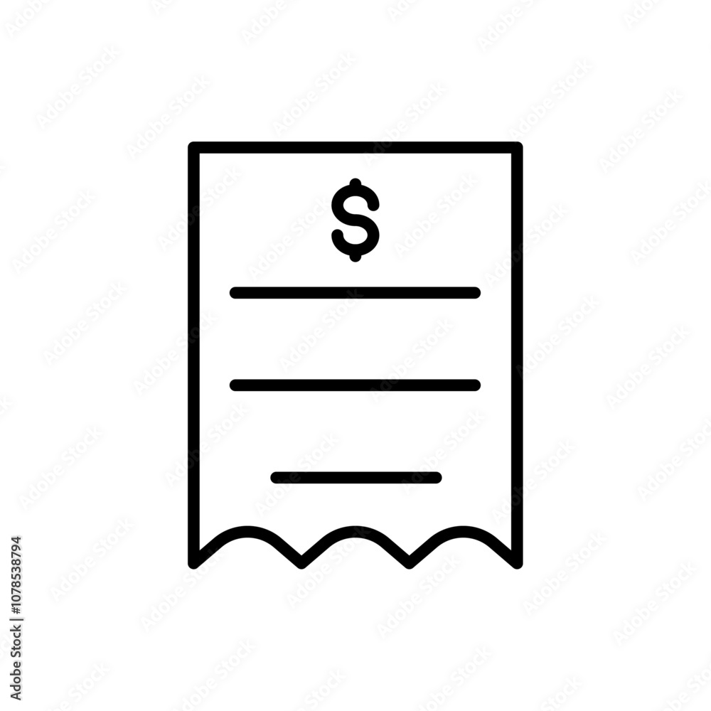 Poster invoice icon outline vector for web ui