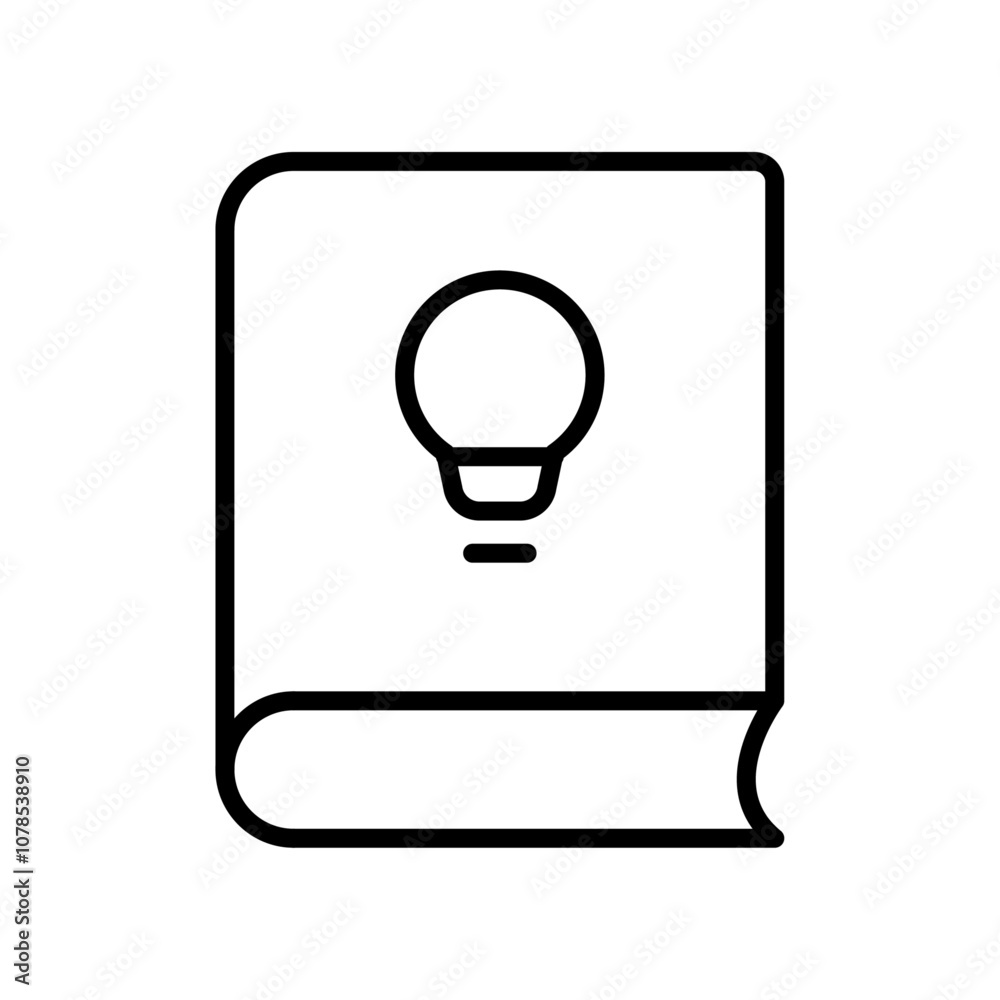 Poster Knowledge icon Outline vector for web ui