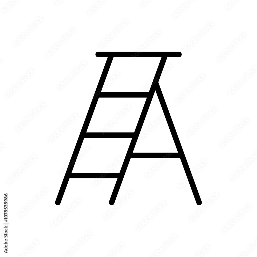 Poster Ladder icon Outline vector for web ui