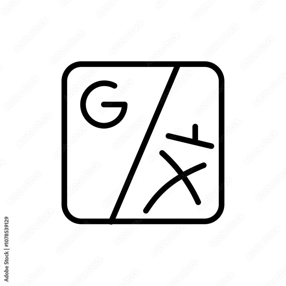 Aufkleber Language icon Outline vector for web ui