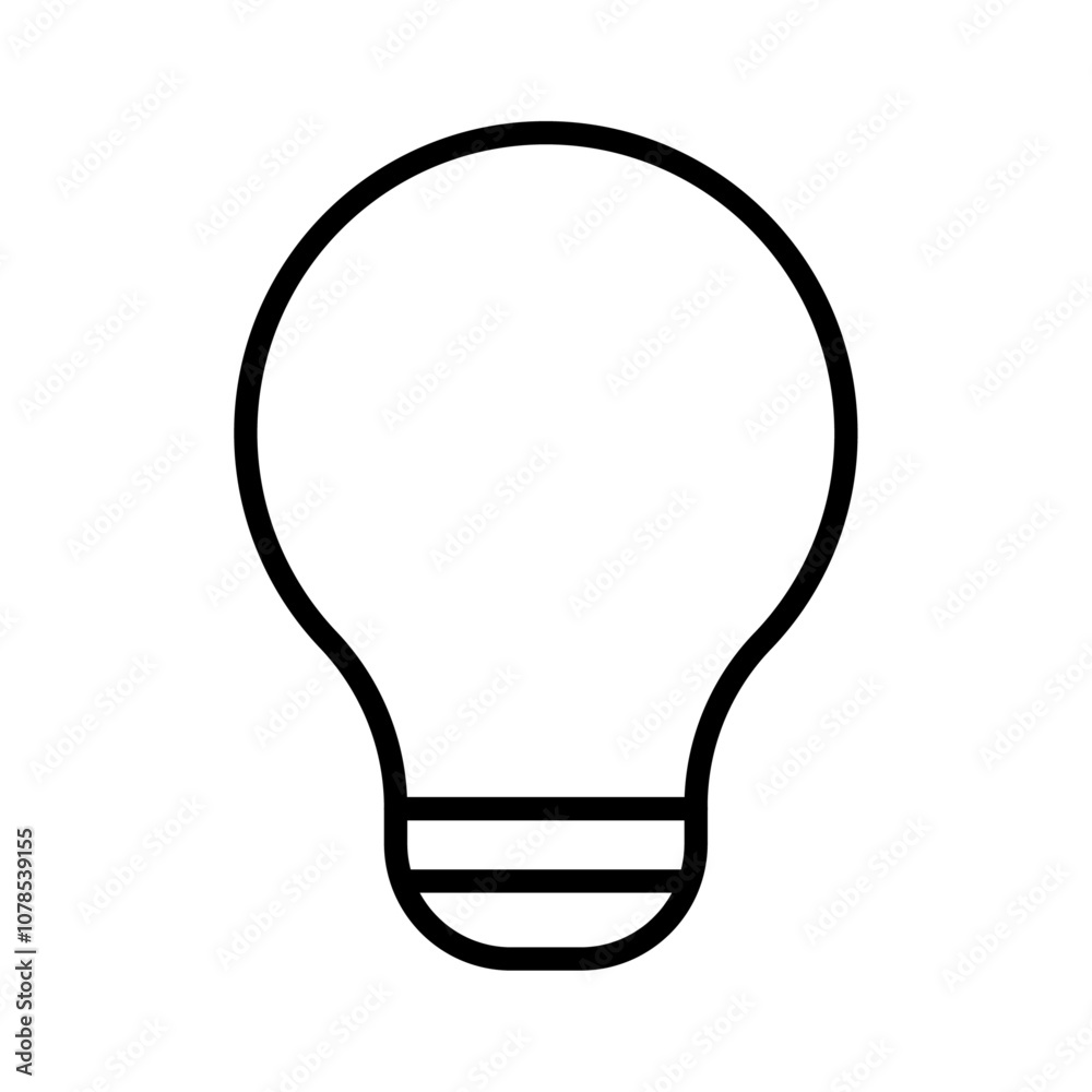 Aufkleber Lightbulb icon Outline vector for web ui
