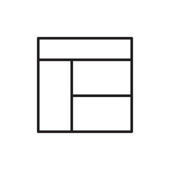 Layout icon Outline vector for web ui