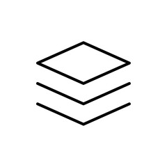 Layers icon Outline vector for web ui