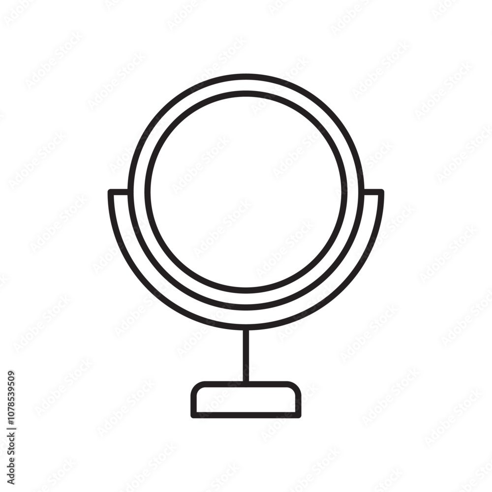 Poster Makeup mirror icon Outline vector for web ui