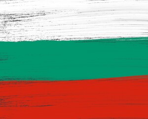 bulgarian flag background with paint strokes