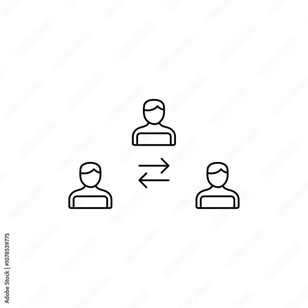 Poster Mediator icon Outline vector for web ui