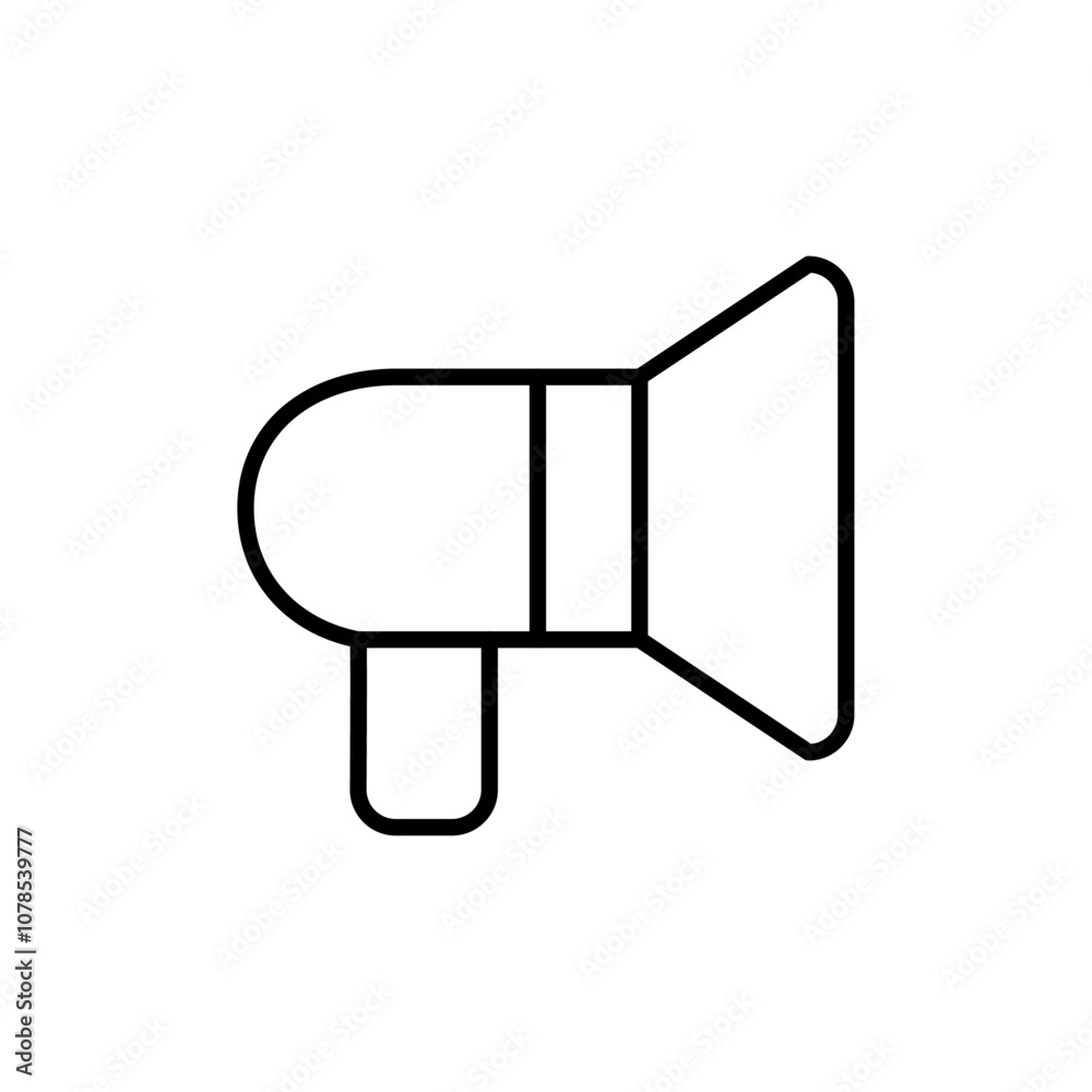 Aufkleber Megaphone icon Outline vector for web ui