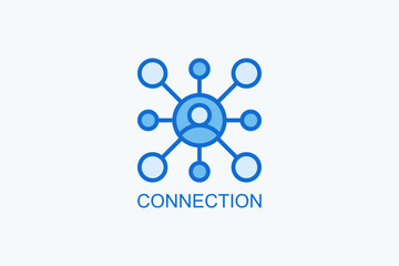 Fototapeta premium Connection Vector Icon Or Logo Illustration
