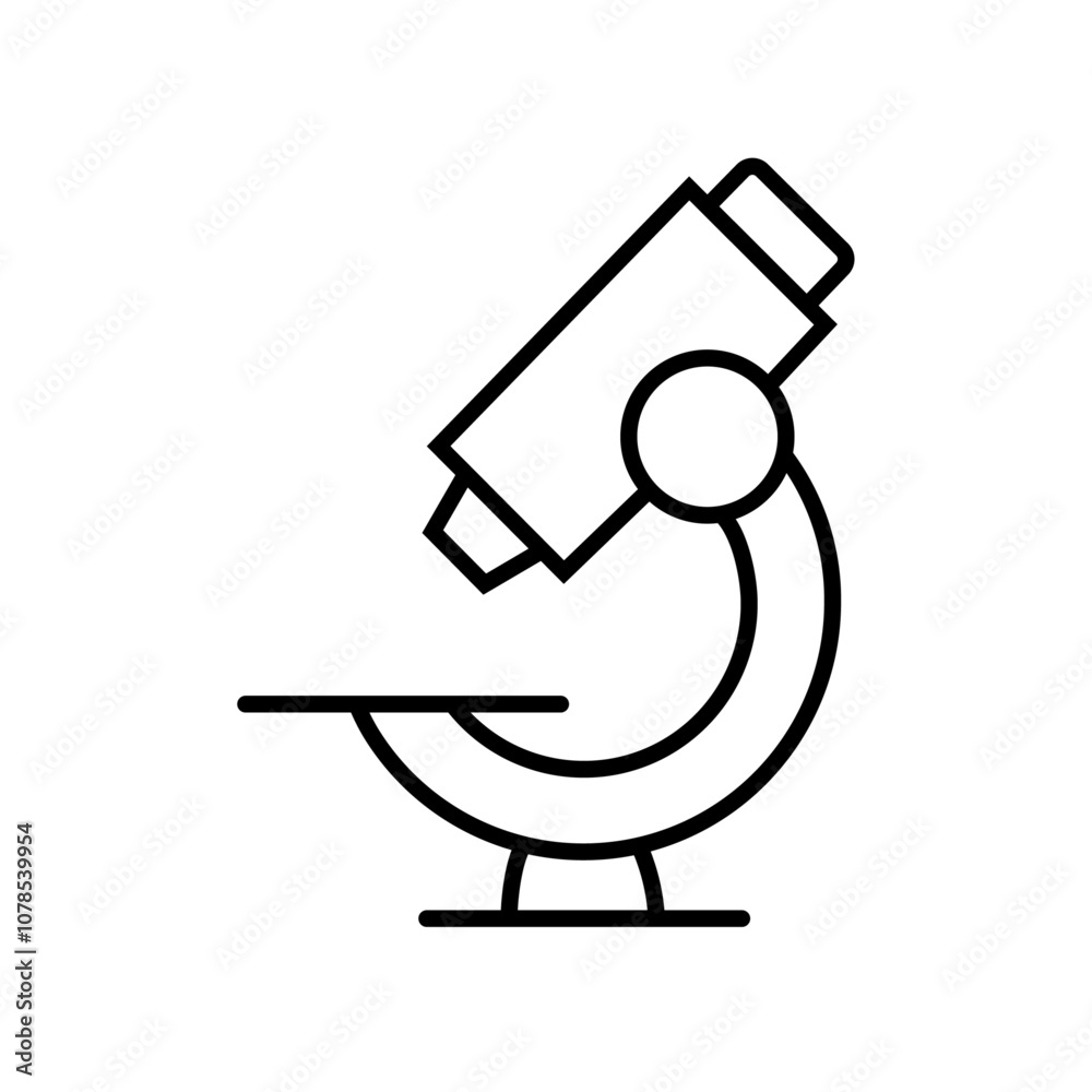 Aufkleber microscope icon outline vector for web ui