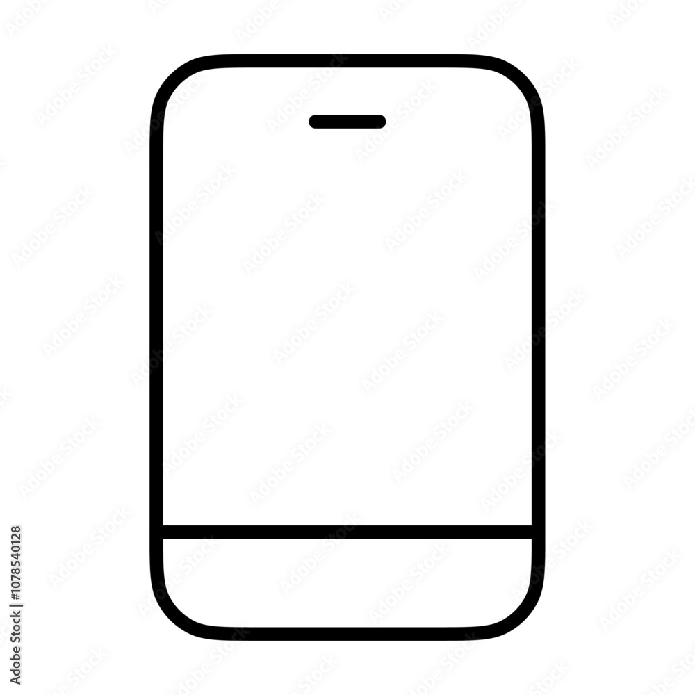 Poster Mobile icon Outline vector for web ui