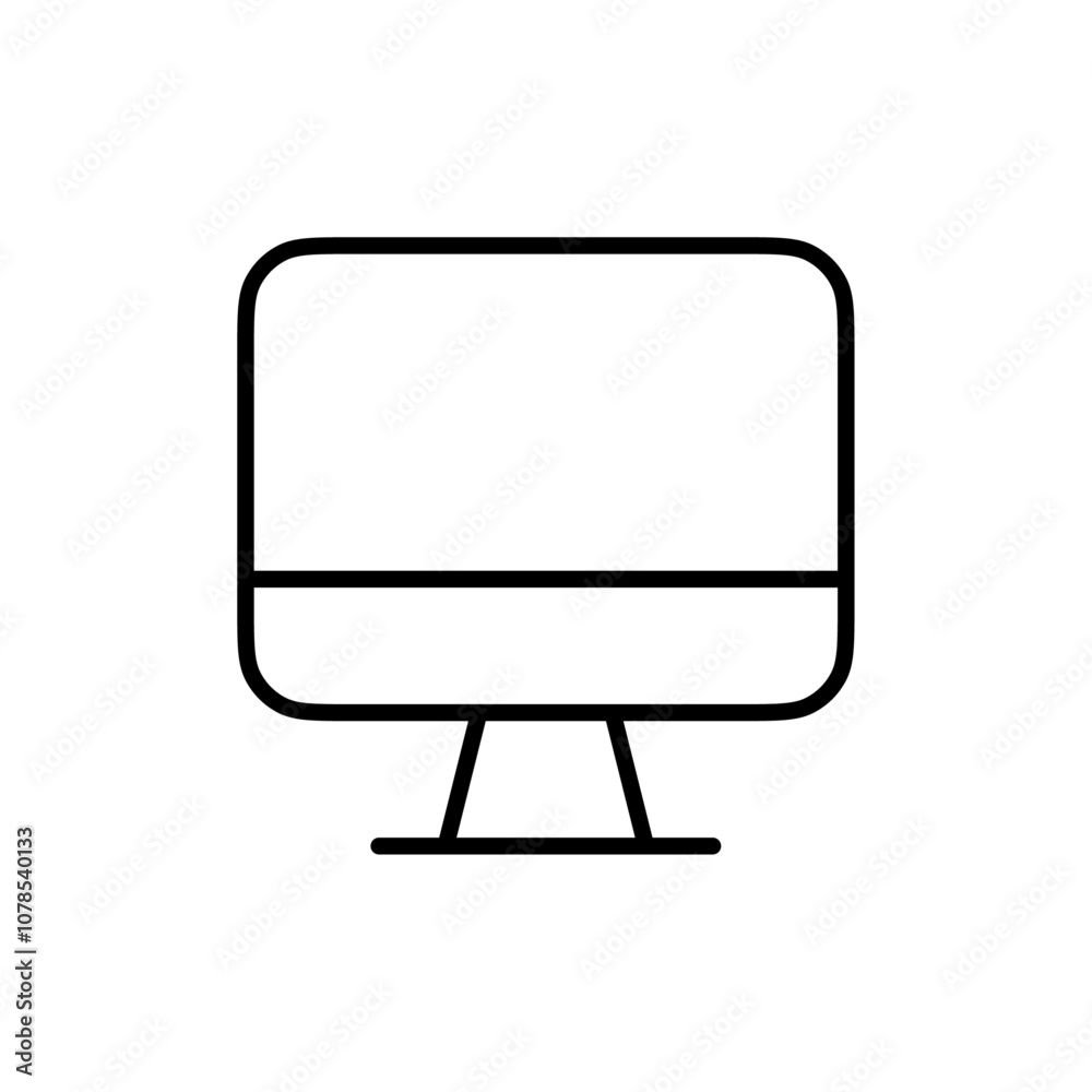 Poster Monitor icon Outline vector for web ui