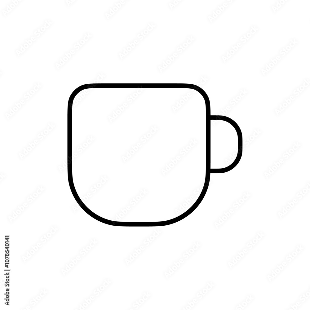 Poster Mug icon Outline vector for web ui