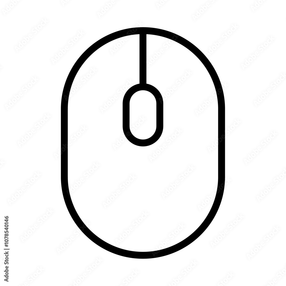 Poster Mouse icon Outline vector for web ui