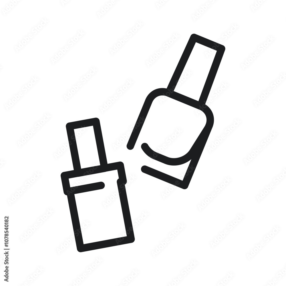 Poster nail polish icon outline vector for web ui