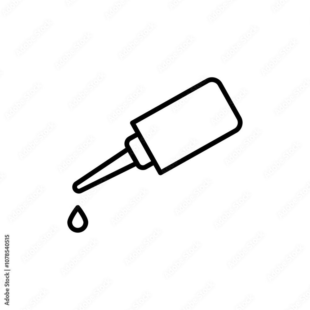 Poster oil dropper bottle icon outline vector for web ui