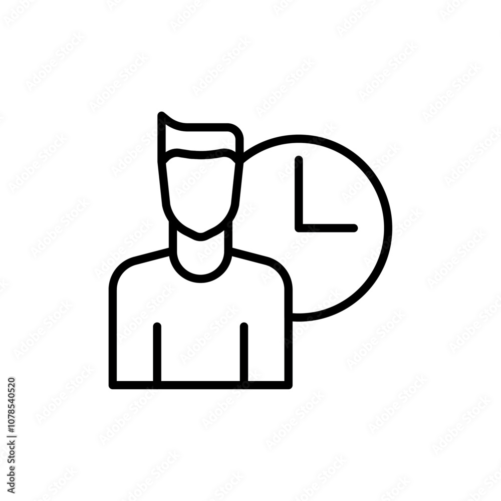 Poster office hours icon Outline vector for web ui