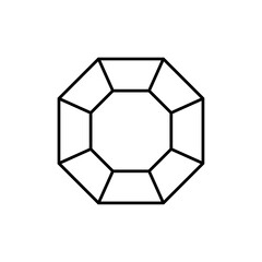 Fototapeta premium Octagon Outline vector for web ui
