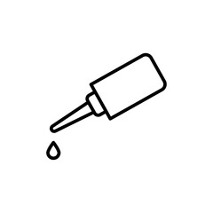 Oil dropper bottle icon Outline vector for web ui