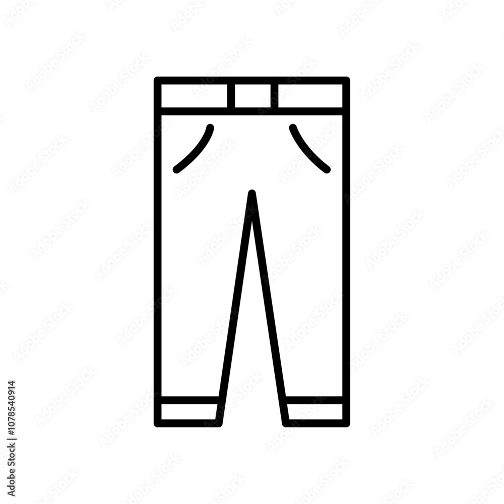 Poster Pants Icon Outline vector for web ui