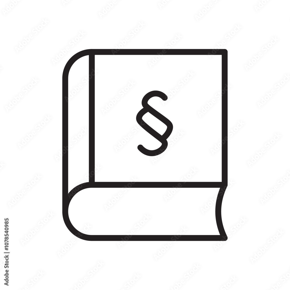 Aufkleber Paragraph icon Outline vector for web ui