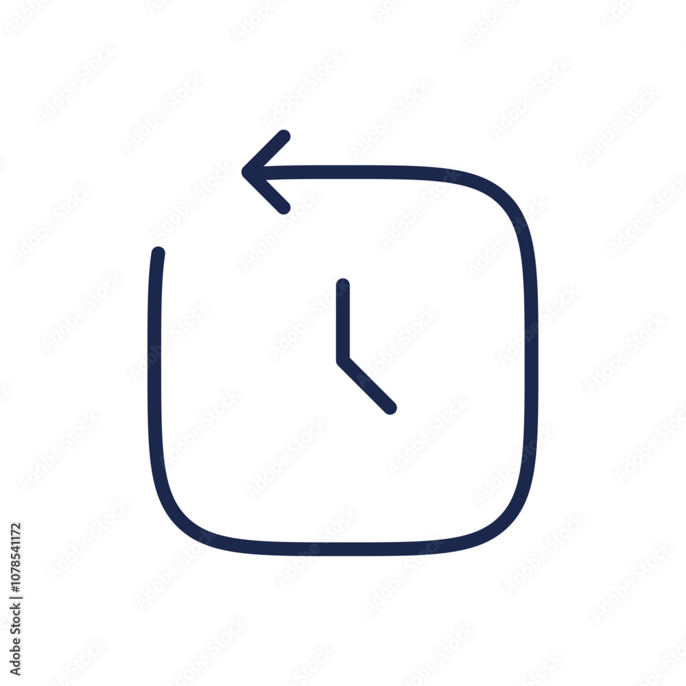 Poster Past time icon Outline vector for web ui