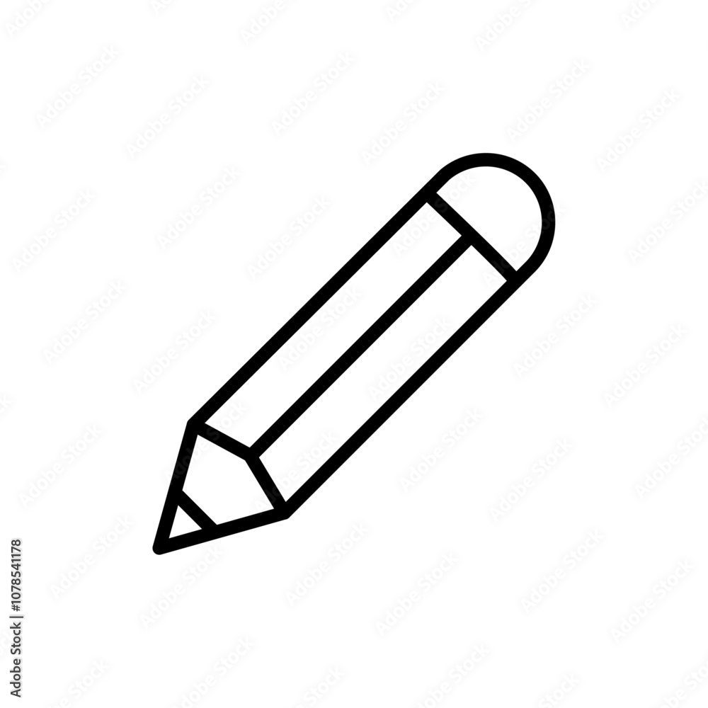 Poster Pencil icon Outline vector for web ui