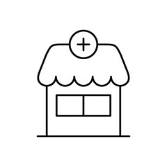 Pharmacy icon Outline vector for web ui