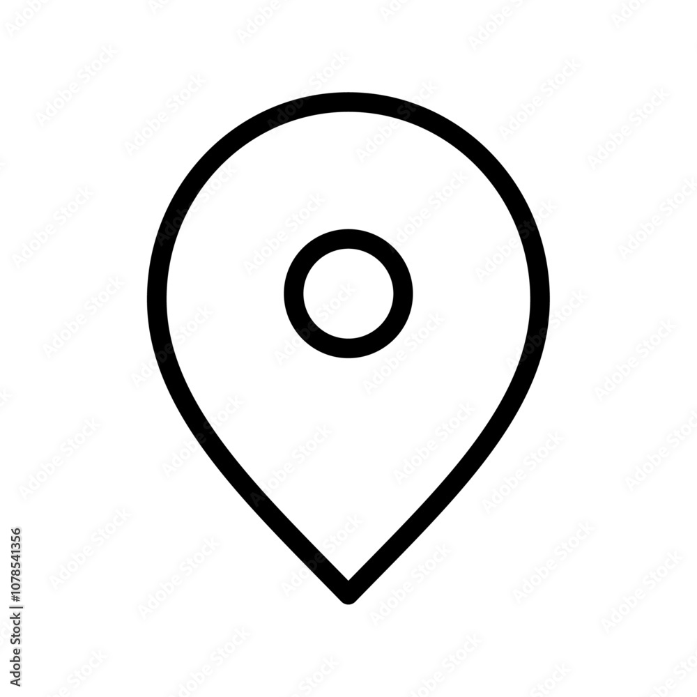Poster Pin Icon Outline vector for web ui