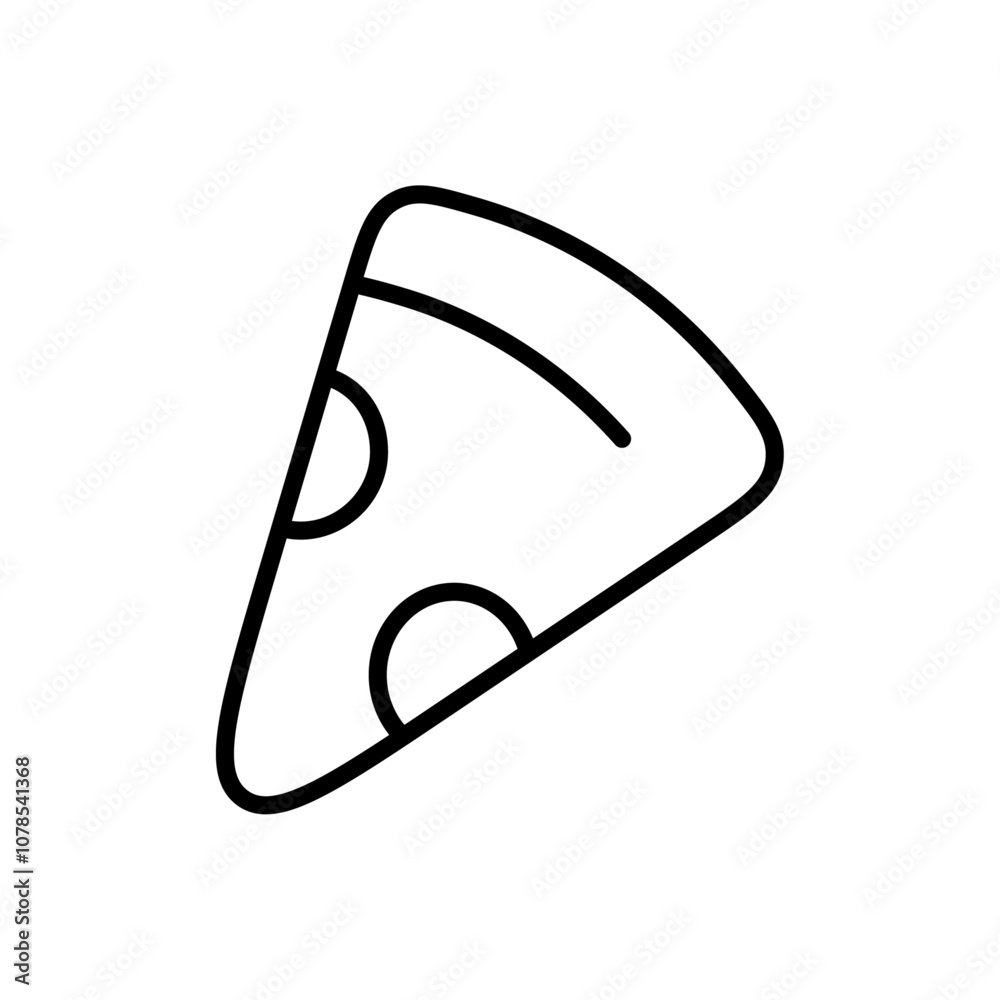 Poster Pizza icon Outline vector for web ui