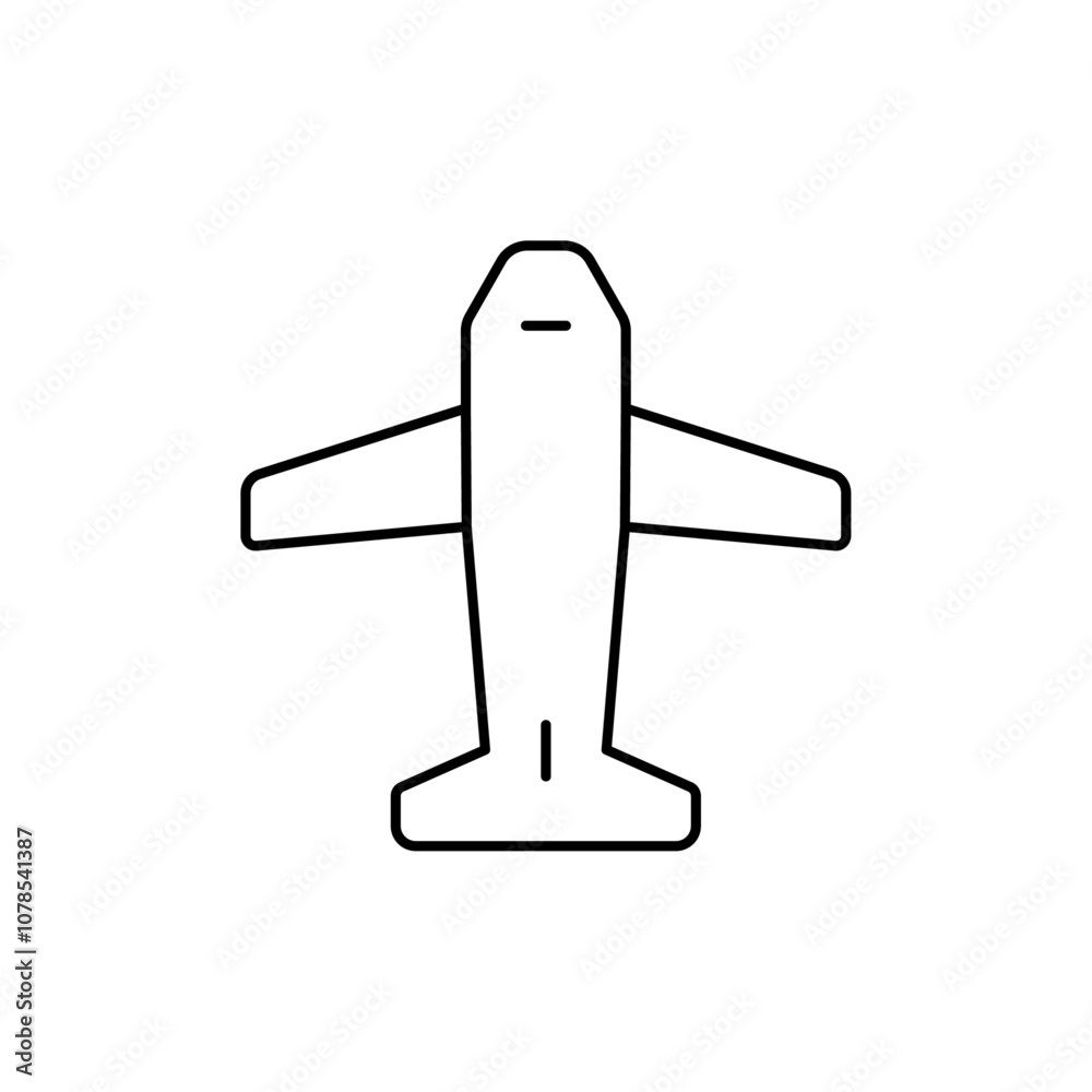 Poster Plane icon Outline vector for web ui