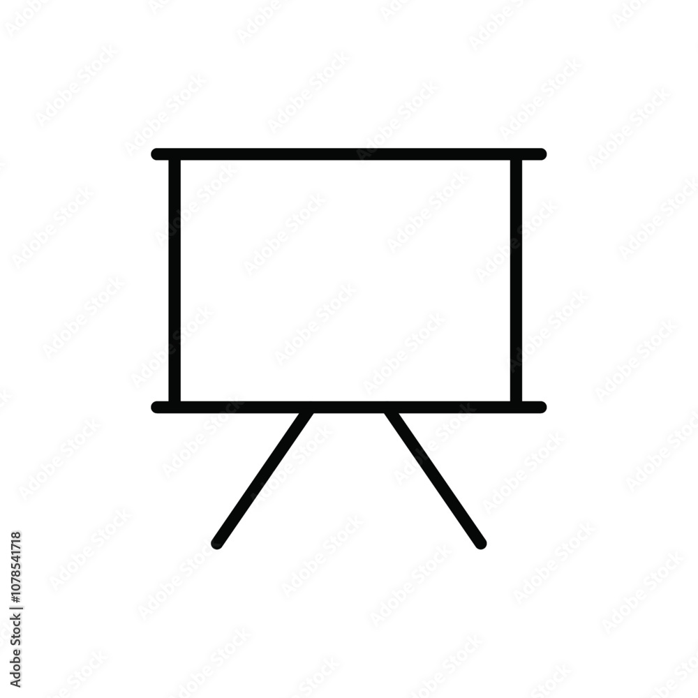 Aufkleber presentation board icon outline vector for web ui