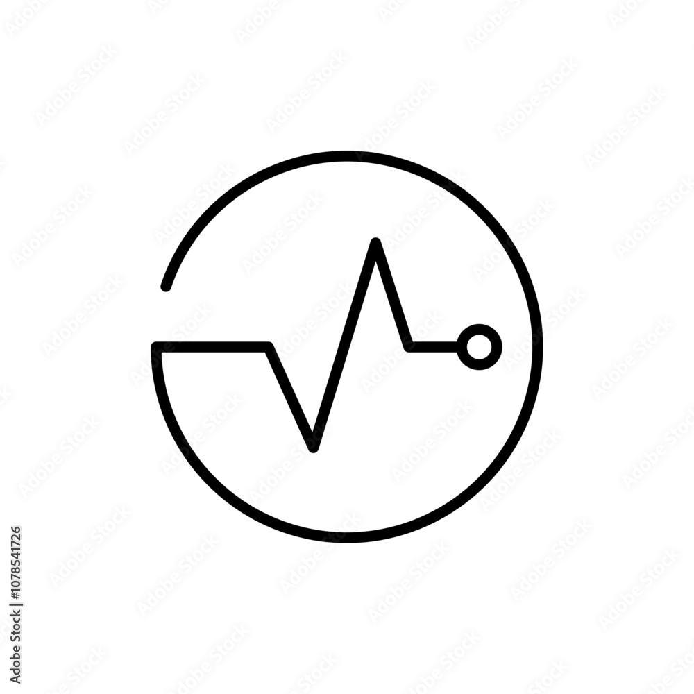 Aufkleber Pulse icon Outline vector for web ui