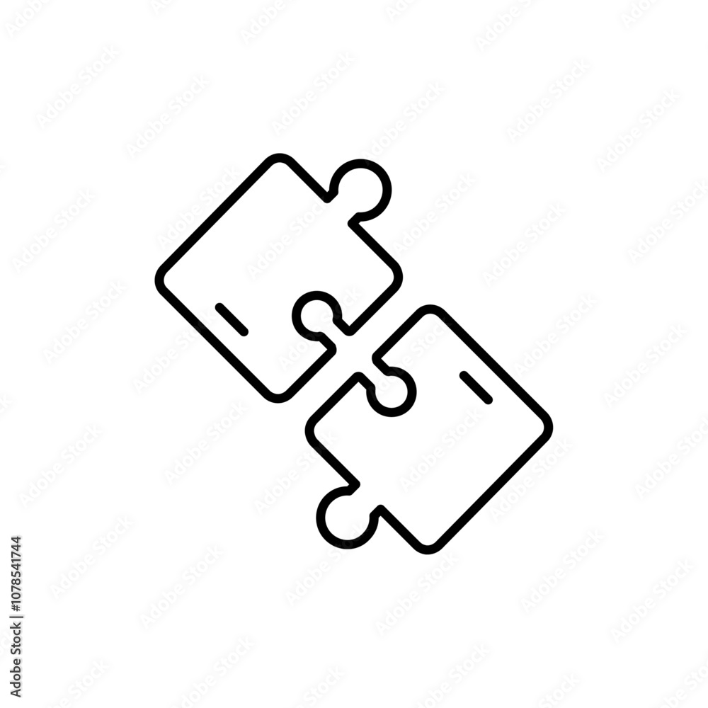 Aufkleber Puzzle icon Outline vector for web ui